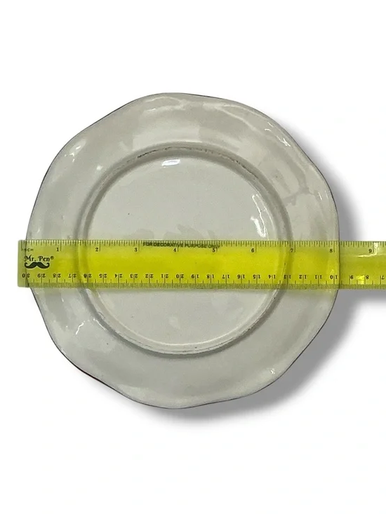 Hand Painted Rooster Sunflowers Decorative Plate Red Cream Yellow Vintage 1990 - Picture 6 of 15